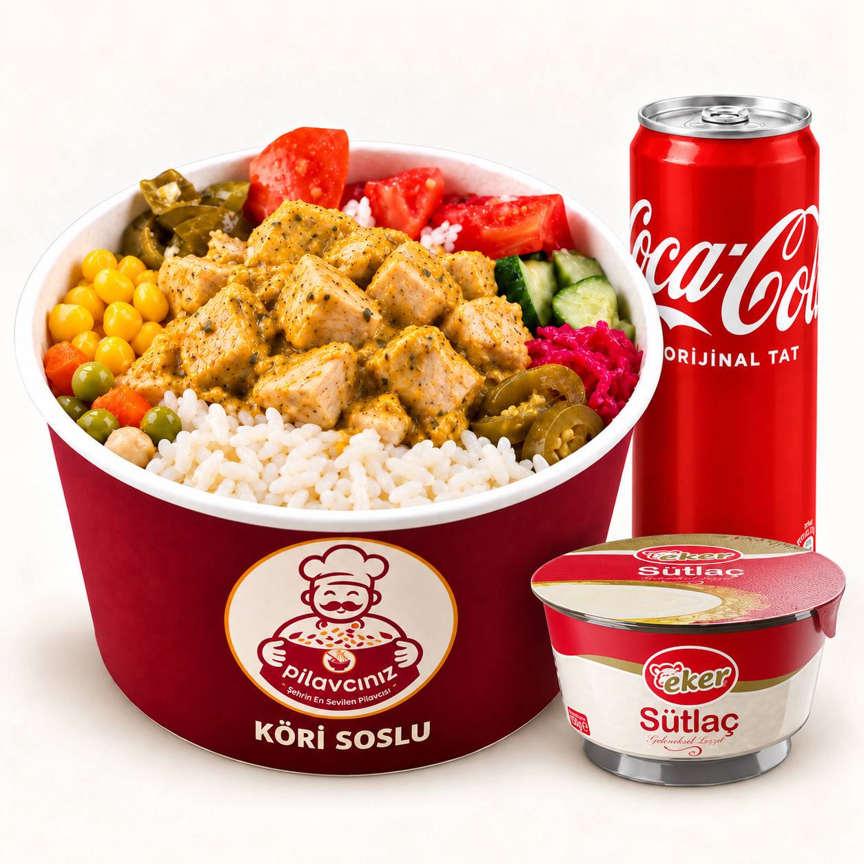 Köri Soslu Tavuk Pilav Menü